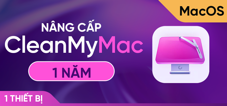 Nâng cấp Cleanmymac (MacOS - 1 năm - 1 thiết bị)