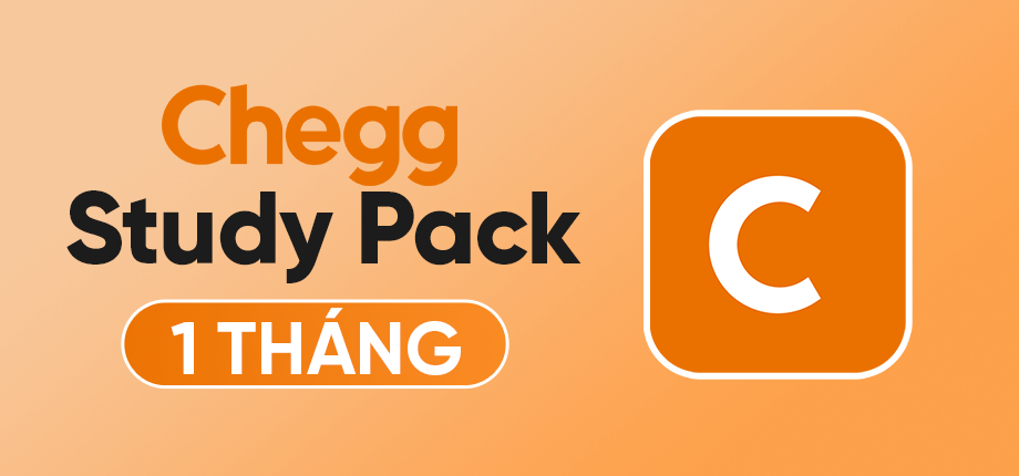 Tài khoản Chegg Study Pack 1 tháng