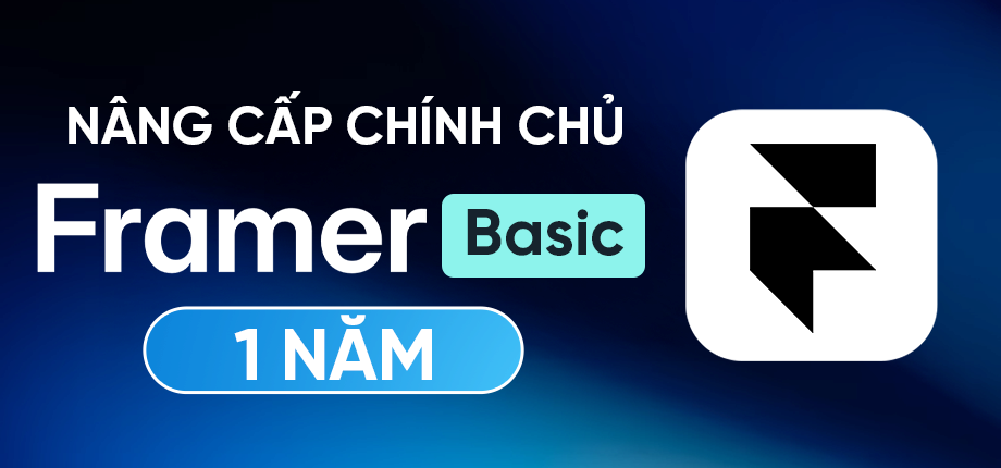 Framer Basic 1 Năm – Nâng cấp chính chủ (Đăng ký lần đầu)