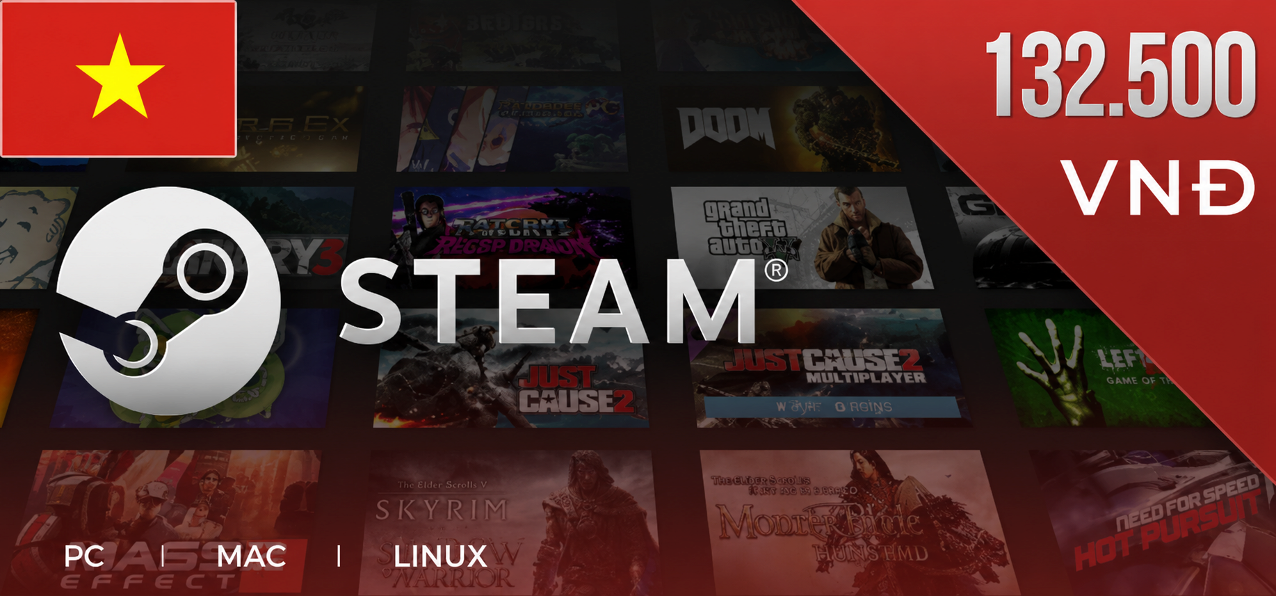 Steam Wallet Code 132.500 VNĐ