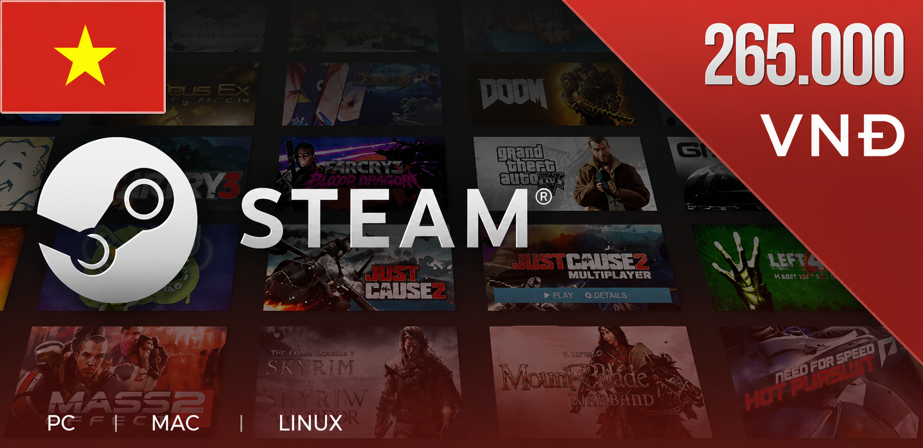 Steam Wallet Code 265.000 VNĐ