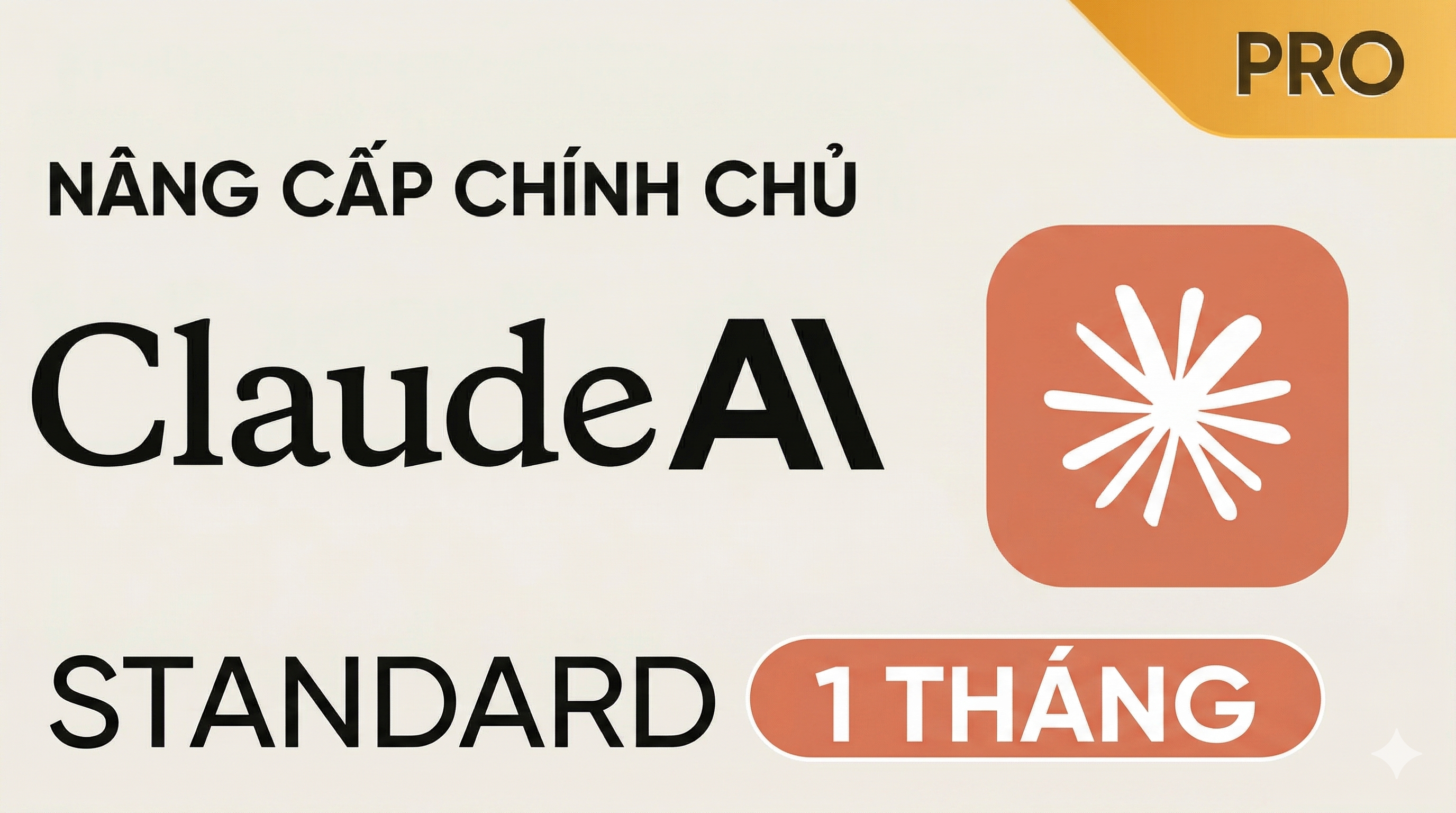 Claude AI Pro 1 tháng - Nâng cấp chính chủ (Standard)