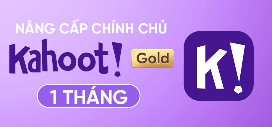 Kahoot Gold 1 tháng - Nâng cấp chính chủ