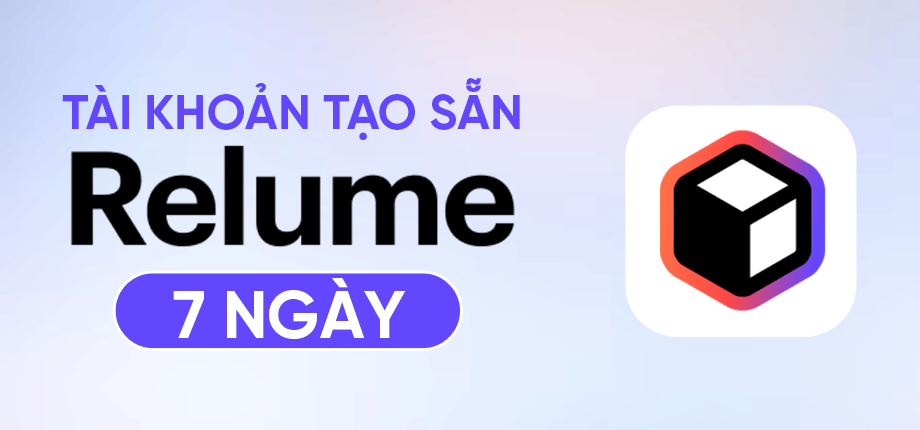 Relume Pro 7 ngày - Tài khoản tạo sẵn