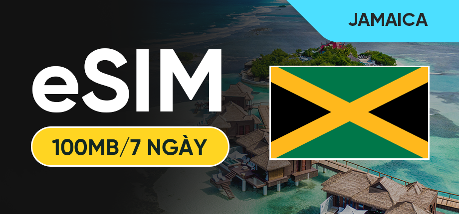 eSIM Data Du Lịch Jamaica - 100MB/7 Ngày