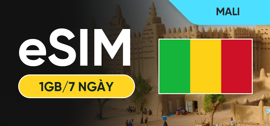 eSIM Data Du Lịch Mali - 1GB/7 Ngày