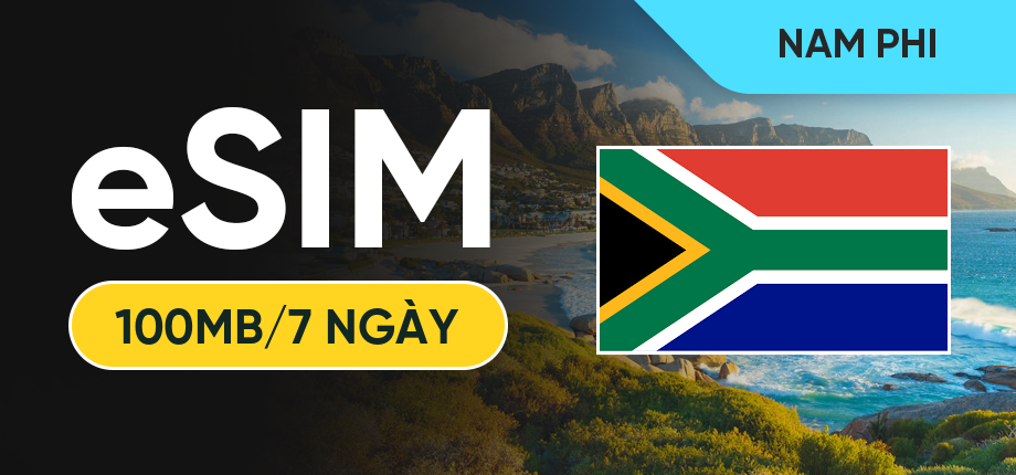 eSIM Data Du Lịch Nam Phi - 100MB/7 Ngày