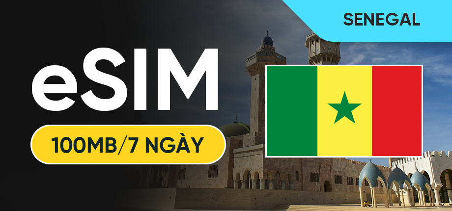 eSIM Data Du Lịch Senegal - 100MB/7 Ngày